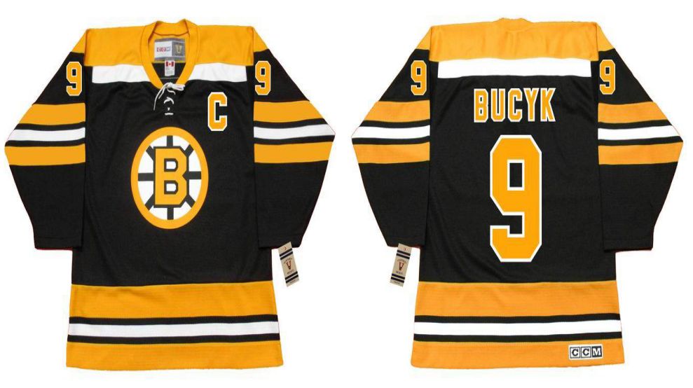2019 Men Boston Bruins 9 Bucyk Black CCM NHL jerseys